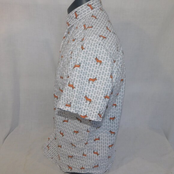 Straight Faded Mens M Donkey / ASS Print Short Sleeve button Front shirt - Picture 6 of 8
